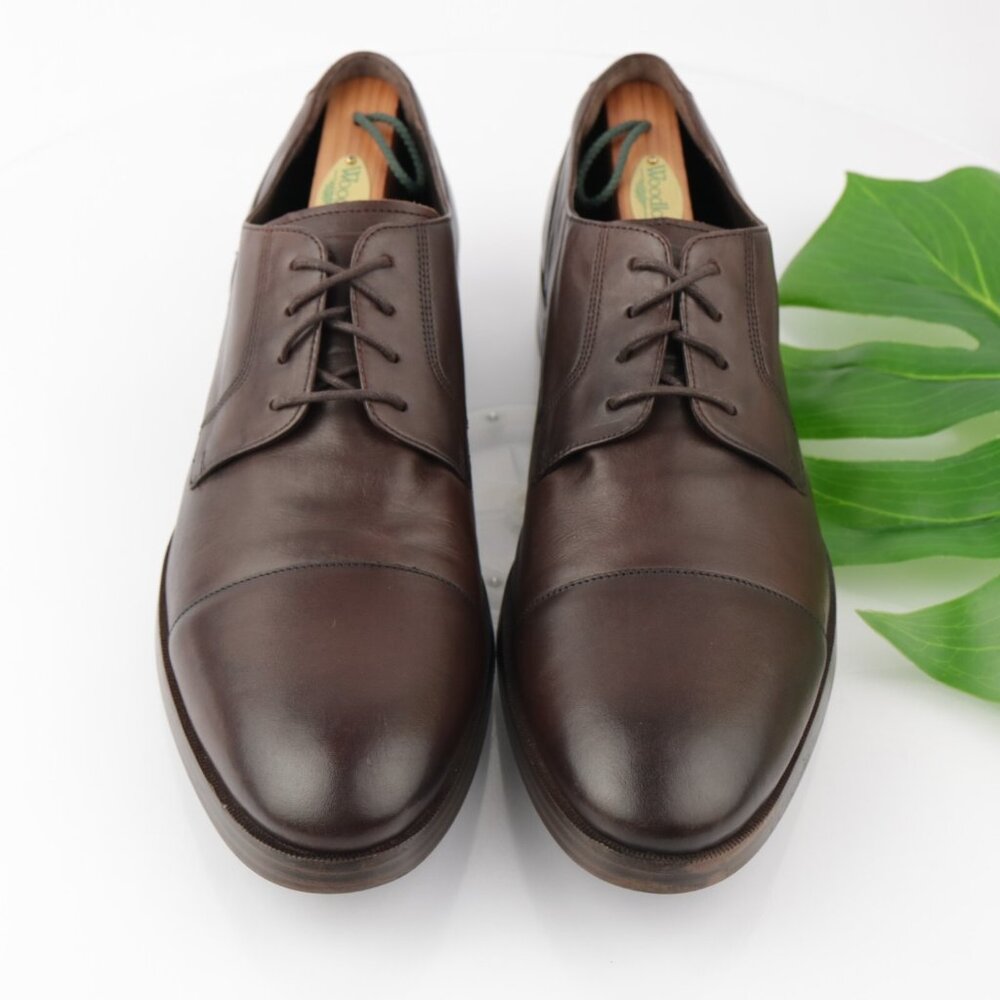 Cole Haan Mens Henry GrandOS Oxfords Size 11 M Brown Leather Cap Toe Dress Shoes